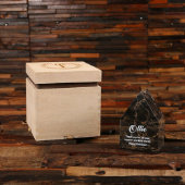 Wooden Box w/ Metal & Marble House Shaped Clock (Front)