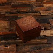 Wooden Box with Engraved Black Walnut Coasters (Front)