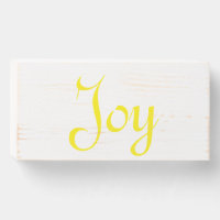 Wooden Box with the word "Joy"