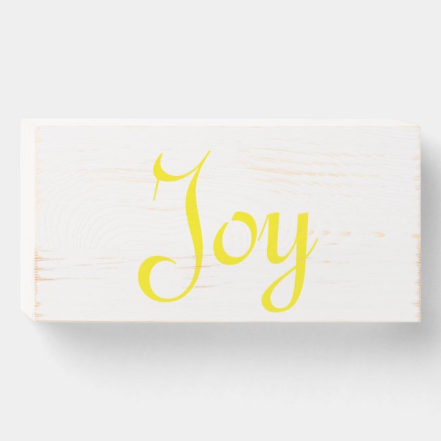 Wooden Box with the word "Joy" (Front Horizontal)