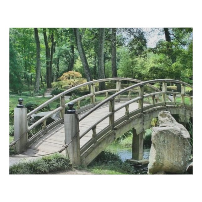 Wooden Bridge Faux Wrapped Canvas Print (Front)