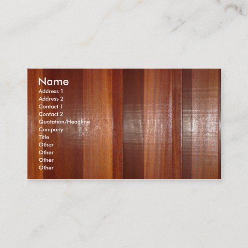 Customizable Wooden Buisness Card Business Card