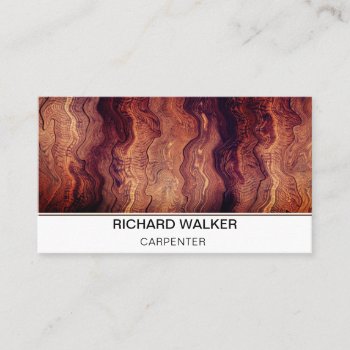Wooden Carpenter Elegant Qr Code Wood Works Business Card by tsrao100 at Zazzle