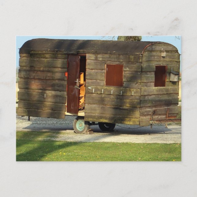 Wooden Carvan Trailer Postcards (Front)