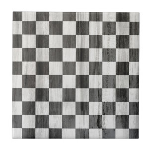Wooden Checker Pattern Ceramic Tile