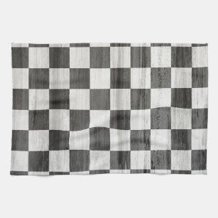 Cotton Black White Kitchen Towels - Soft Checkered Black and White Hand  Towels - Machine Washable Gingham Black and White Dish Towels for Drying  Dishes - Plaid Dish Cloths - 28”x20” (Black