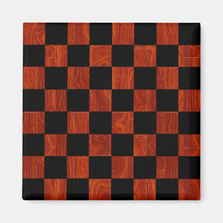 Wooden Checkerboard Magnet