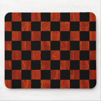 Wooden Checkerboard Mouse Pad