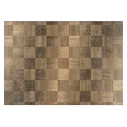 Wooden Checkerboard Pattern Cutting Board