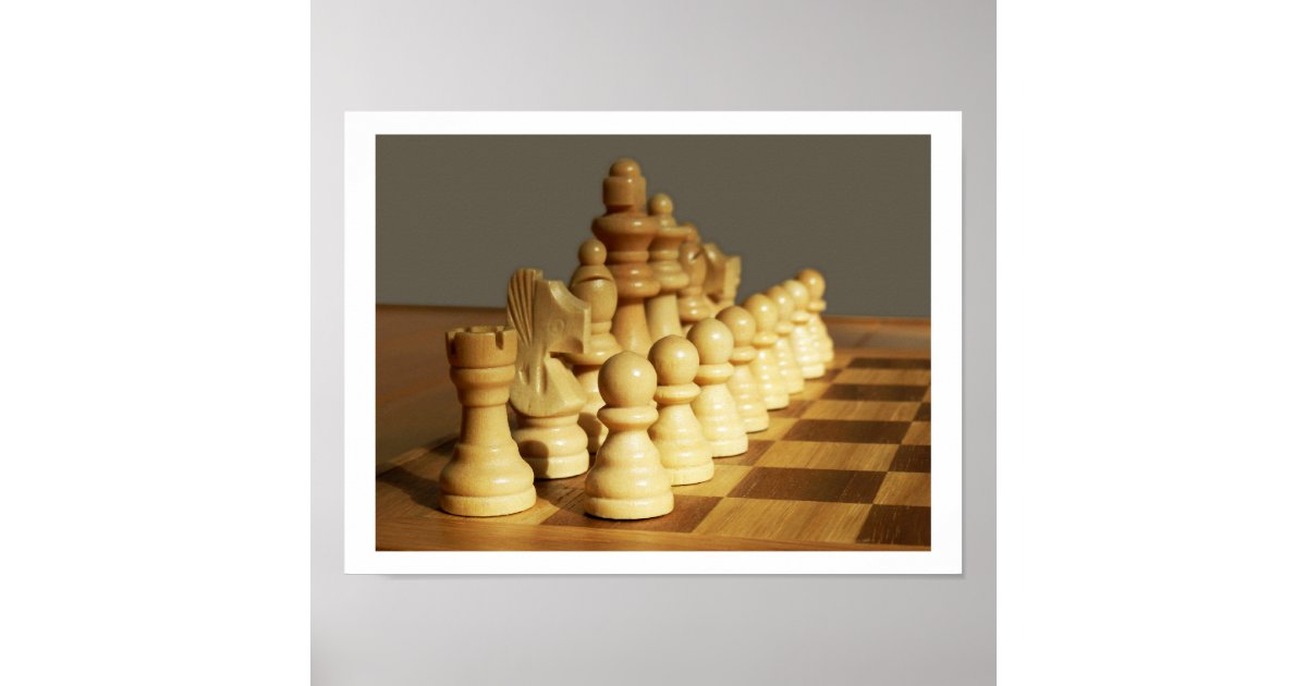 Wooden Chess Set Poster | Zazzle