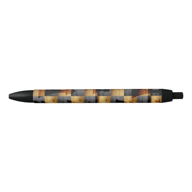 Wooden Chessboard and Chess Pieces  pattern Pen (Front)