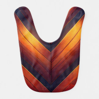 Wooden Chevron Baby Bib