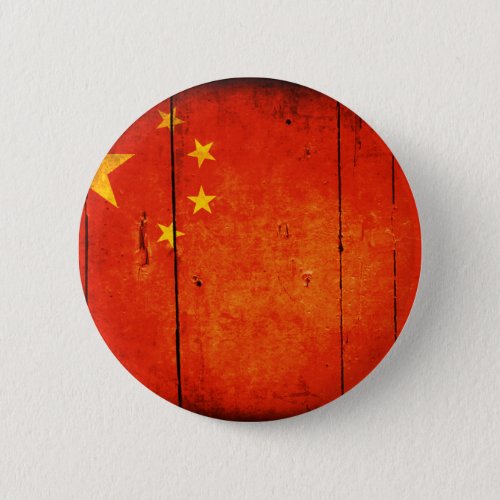 Wooden Chinese Flag Button