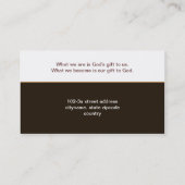 wooden christian cross business card (Back)