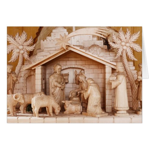Wooden Christmas Nativity Scene