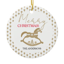 Wooden Christmas Rocking Horse