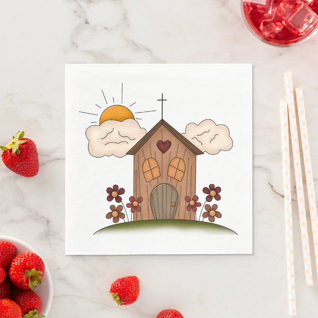 Wooden Church Napkins (Creator Uploaded)