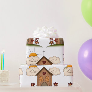 Wooden Church Wrapping Paper