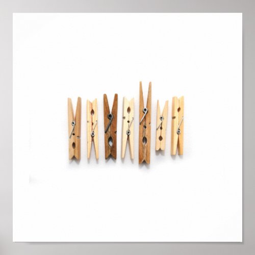Wooden Clothespins Poster