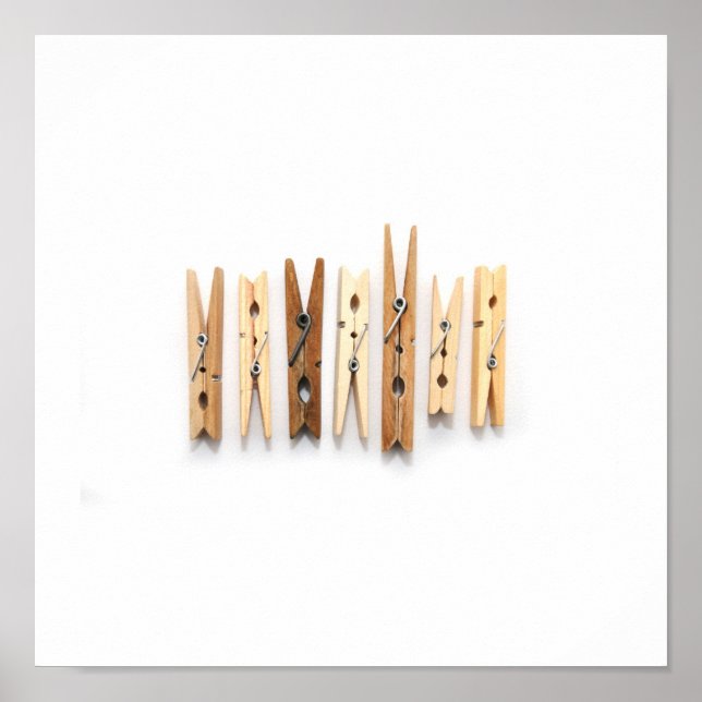 "Wooden Clothespins" Poster (Front)