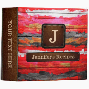 Wooden Colored Elegant Leather Look #4 Binder