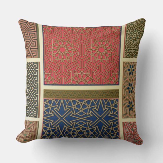 Wooden compartments and borders, from 'Arab Art as Throw Pillow (Front)