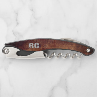 "Wooden" Corkscrew with your Initial(s)