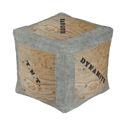 Wooden Crate Template Pouf