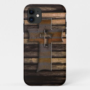 Wooden Cross Iphone 11 Case by SasiraInk at Zazzle