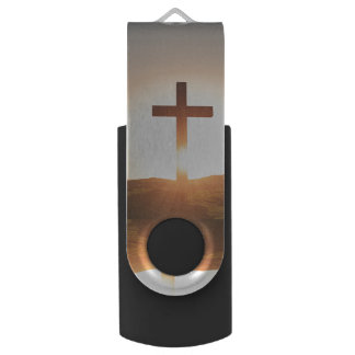 Wooden Cross Flash Drive