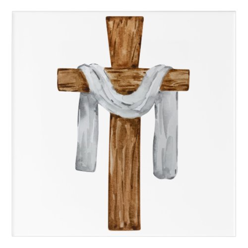 Wooden Cross Jesus Christ Acrylic Print