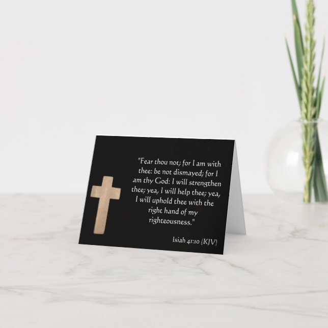 Wooden Cross Note Card (Front)