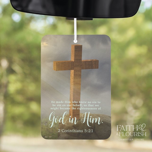 Wooden Cross Scripture Bible Verse Air Freshener (Creator Uploaded)