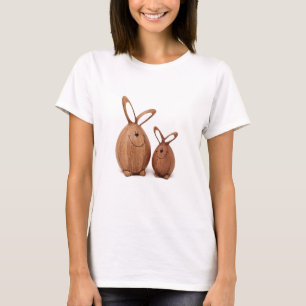 Wooden cute Easter rabbit T-Shirt