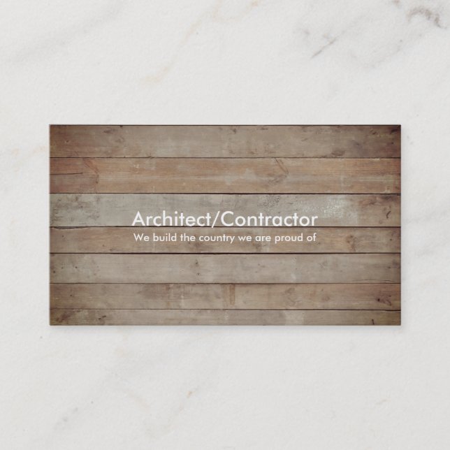 Wooden Deck Business Card (Front)