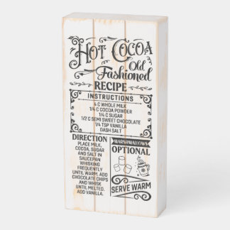 Wooden Decor Hot Cocoa Sign