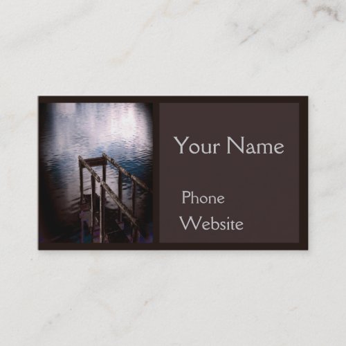 Wooden Dock in the Evening Business Card