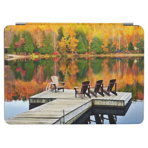 Wooden Dock On Autumn Lake iPad Air Cover