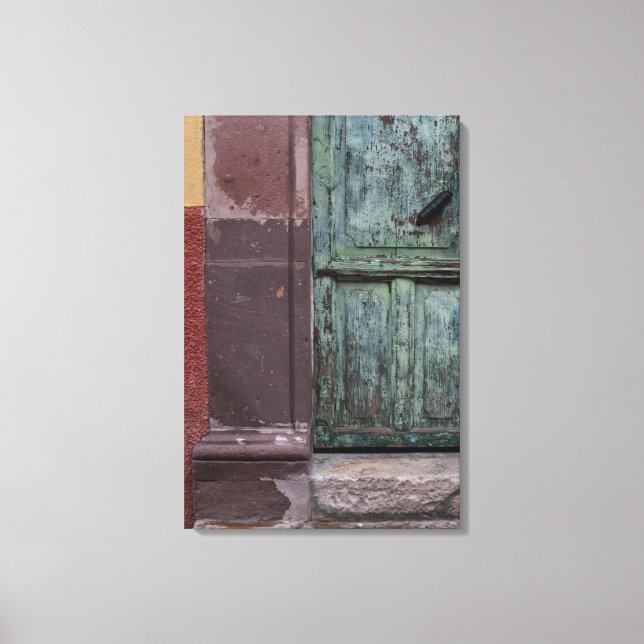 Wooden Door Abstract Canvas Print (Front)