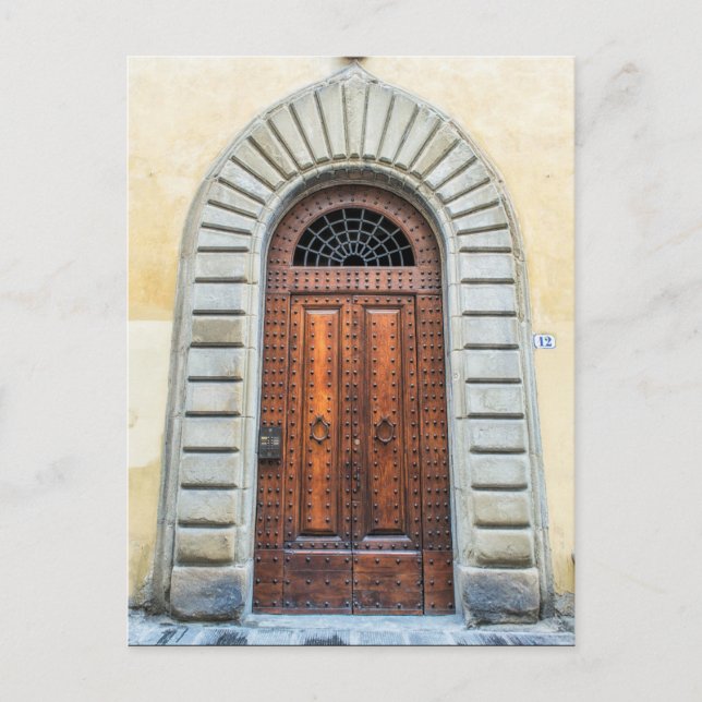 Wooden Door| Florence Italy Photo Postcard (Front)