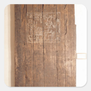 Wooden door from tomb of Khonsuhotep New Square Sticker