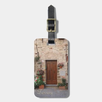 Wooden Door Tuscany Italy Personalized Luggage Tag by elizme1 at Zazzle