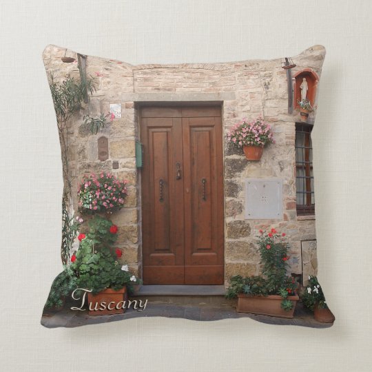 Wooden Door Tuscany Italy Personalized Throw Pillow Zazzle Com