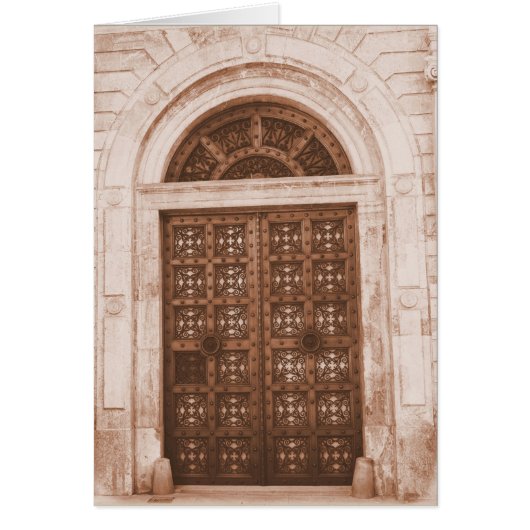 Wooden Doors in the Old Quarter Barcelona, Spain (Front)