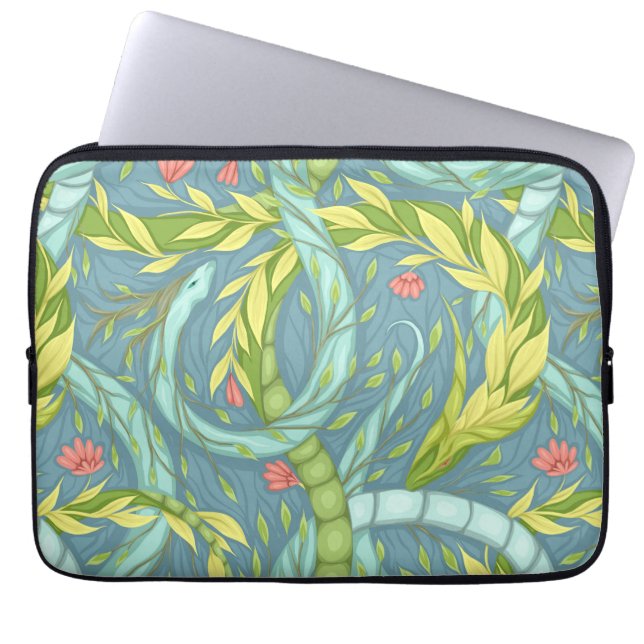 Wooden dragons  laptop sleeve (Front)