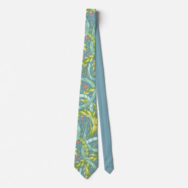 Wooden dragons  neck tie (Front)