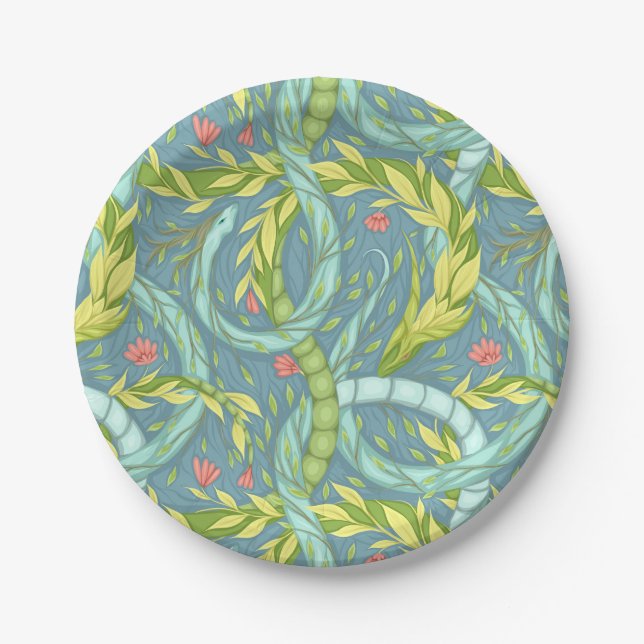 Wooden dragons  paper plates (Front)