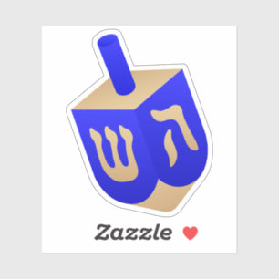 Wooden Dreidel Sticker