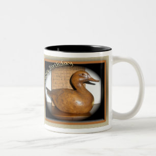 Wooden Duck Birthday Mug