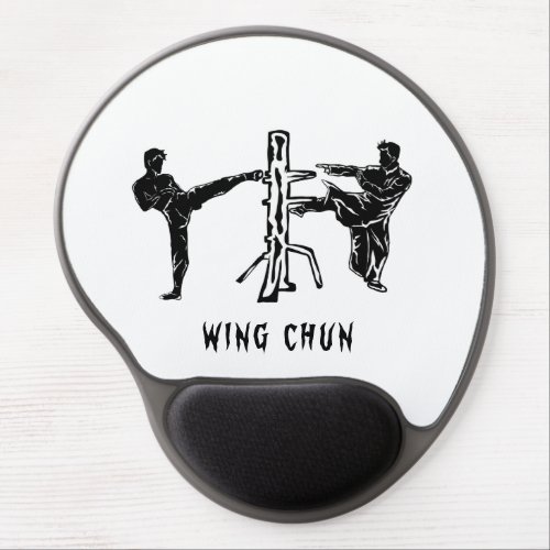 Wooden dummy wing chun gel mouse pad